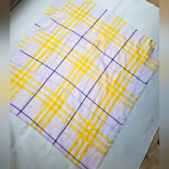 NWD$490 BURBERRY Giant Check Pattern Fringed Trim Wool Scarf - Picture 5 of 11